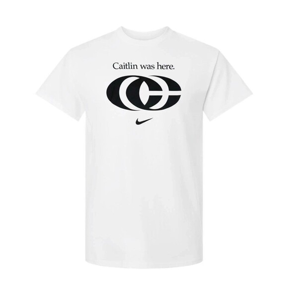 Caitlin Clark Nike Logo CAITLIN WAS HERE Indiana Fever T Shirt Game Giveaway S - Picture 1 of 9